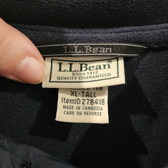 LL Bean Fleece | Men's XL Tall | 1/4 | black | - Picture 3 of 7